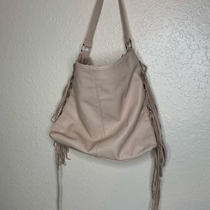 Blush Fringe Shoulder Bag